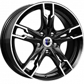 Диски 7x17 4x100 ET41 D60,1 K&K Солар (КС875) (Алмаз черный) в Туле, K&K